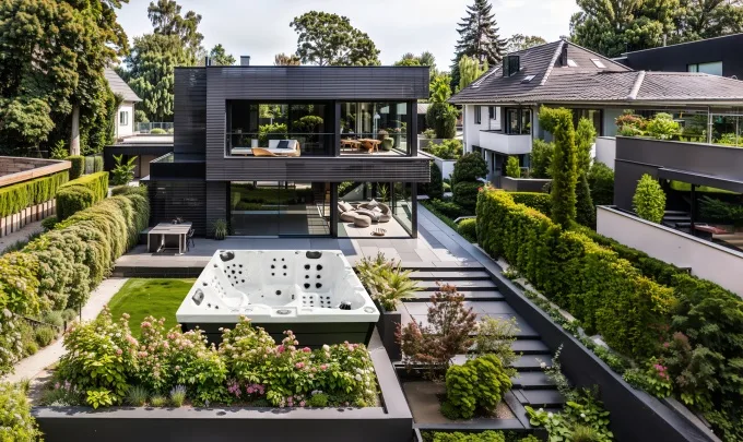 Luxury Outdoor Jacuzzi Tub