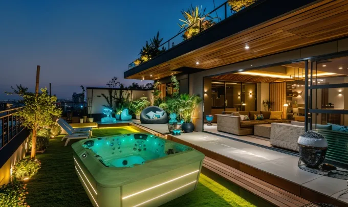 Outdoor Whirlpool Tub