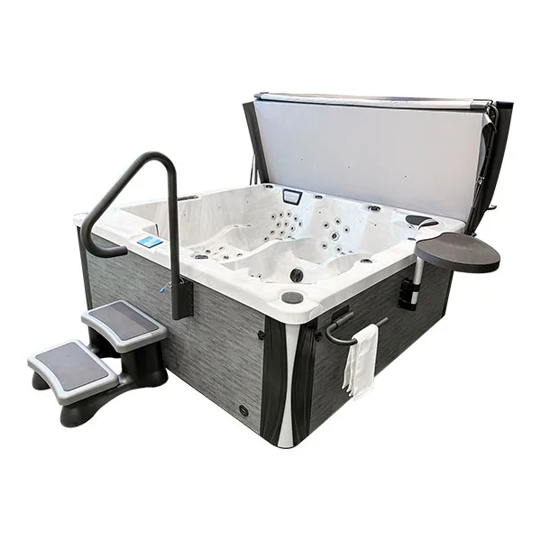 Outdoor Spa Towel Rack and Spa Tub Tray