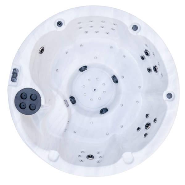 Round Outdoor Hot Tub Energy Efficient Spa With Massage Jets ZR7023