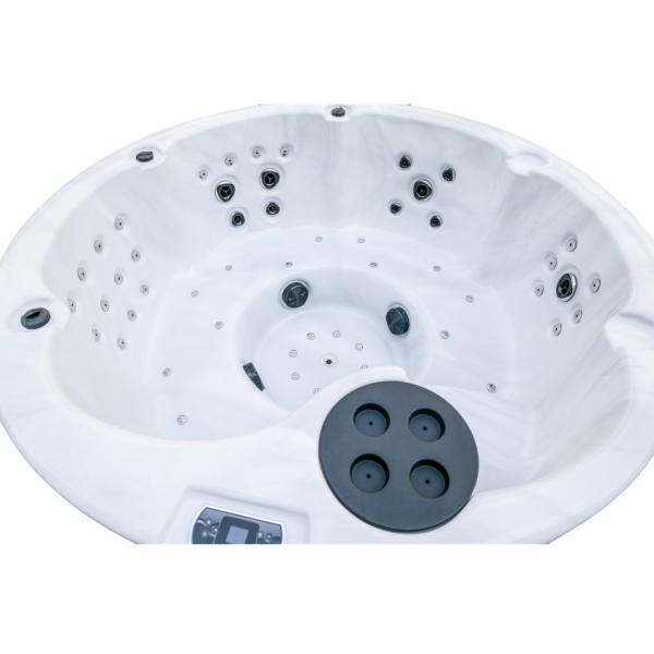 Round Outdoor Hot Tub Energy Efficient Spa With Massage Jets ZR7023