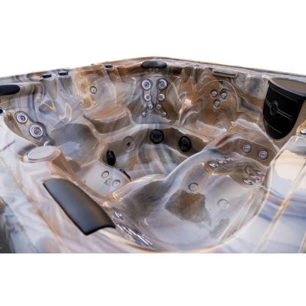 42-Jets 6 Person Hot Tub with Lounger US Acrylic Spa ZR802